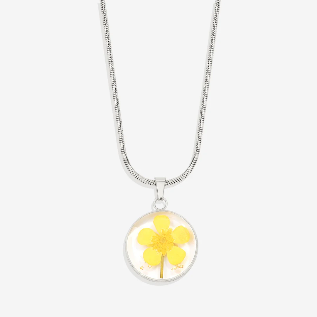 Pressed Birth Flower Necklace - Image 140