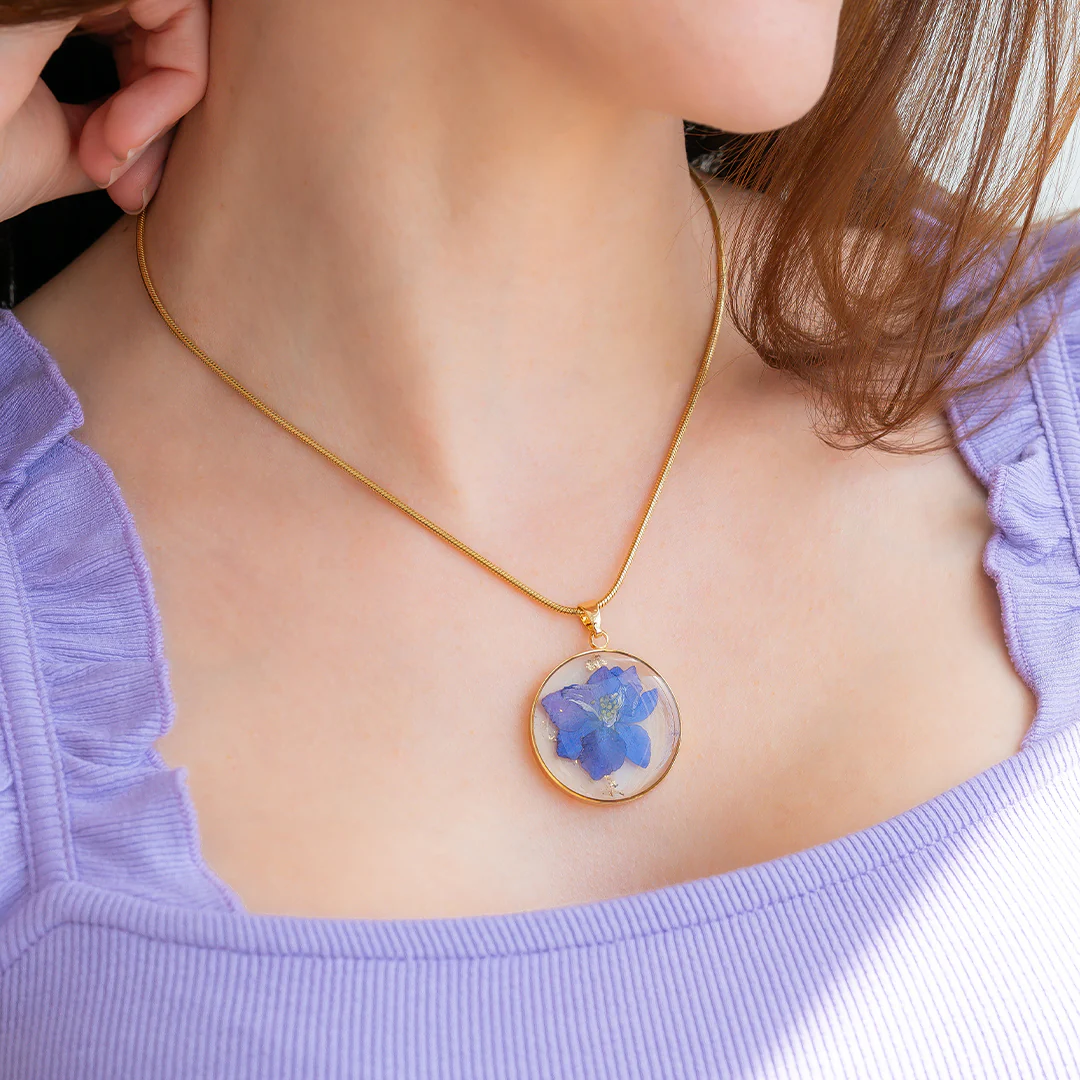 Pressed Birth Flower Necklace - Image 147
