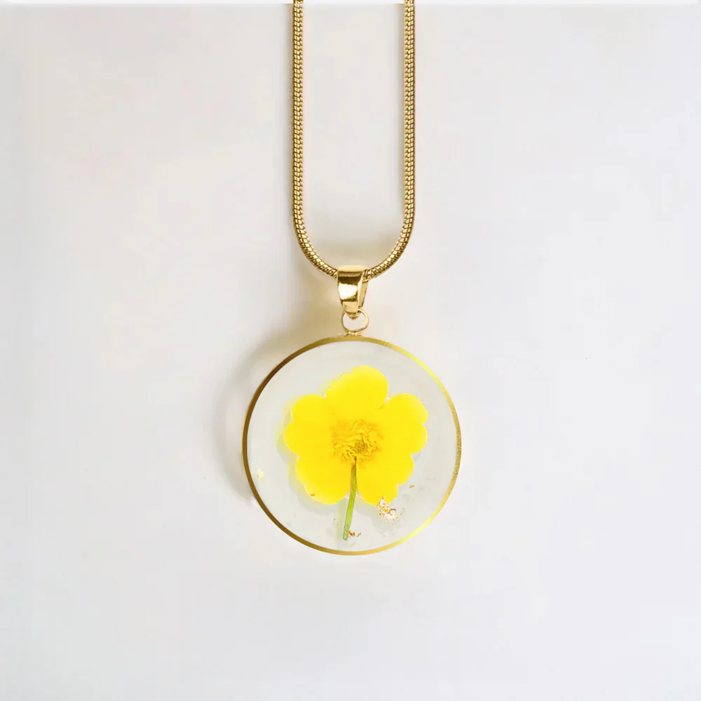 Pressed Birth Flower Necklace - Image 152