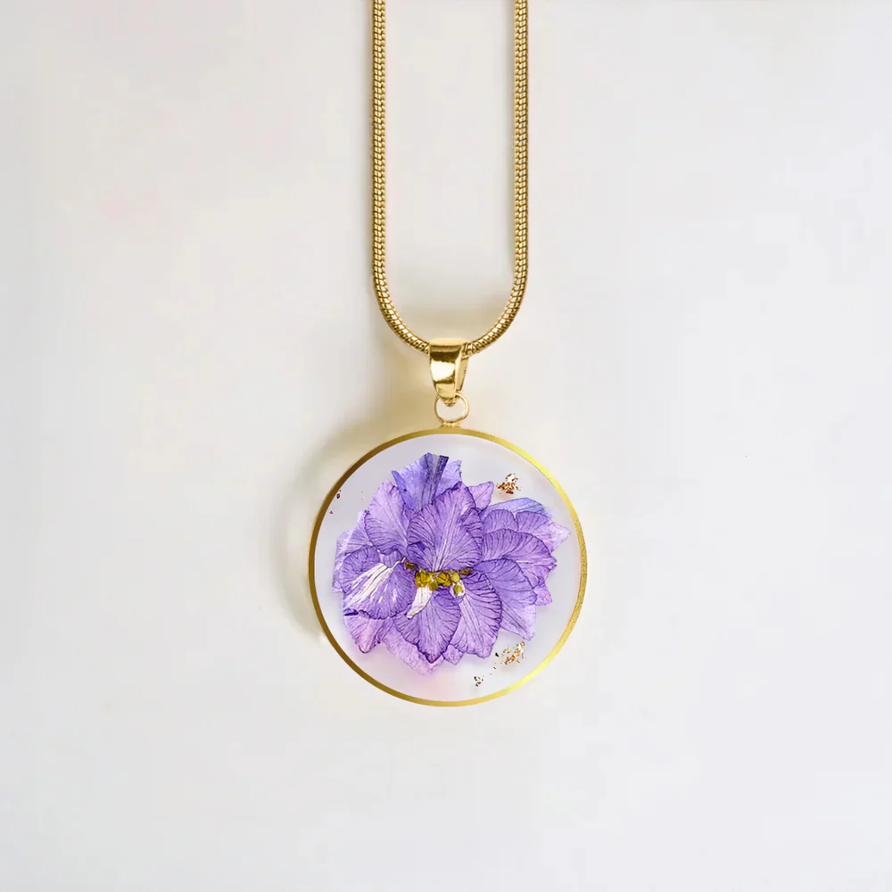 Pressed Birth Flower Necklace - Image 156