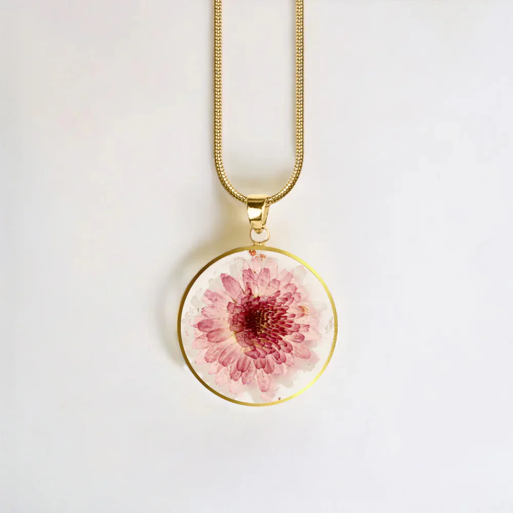 Pressed Birth Flower Necklace - Image 167