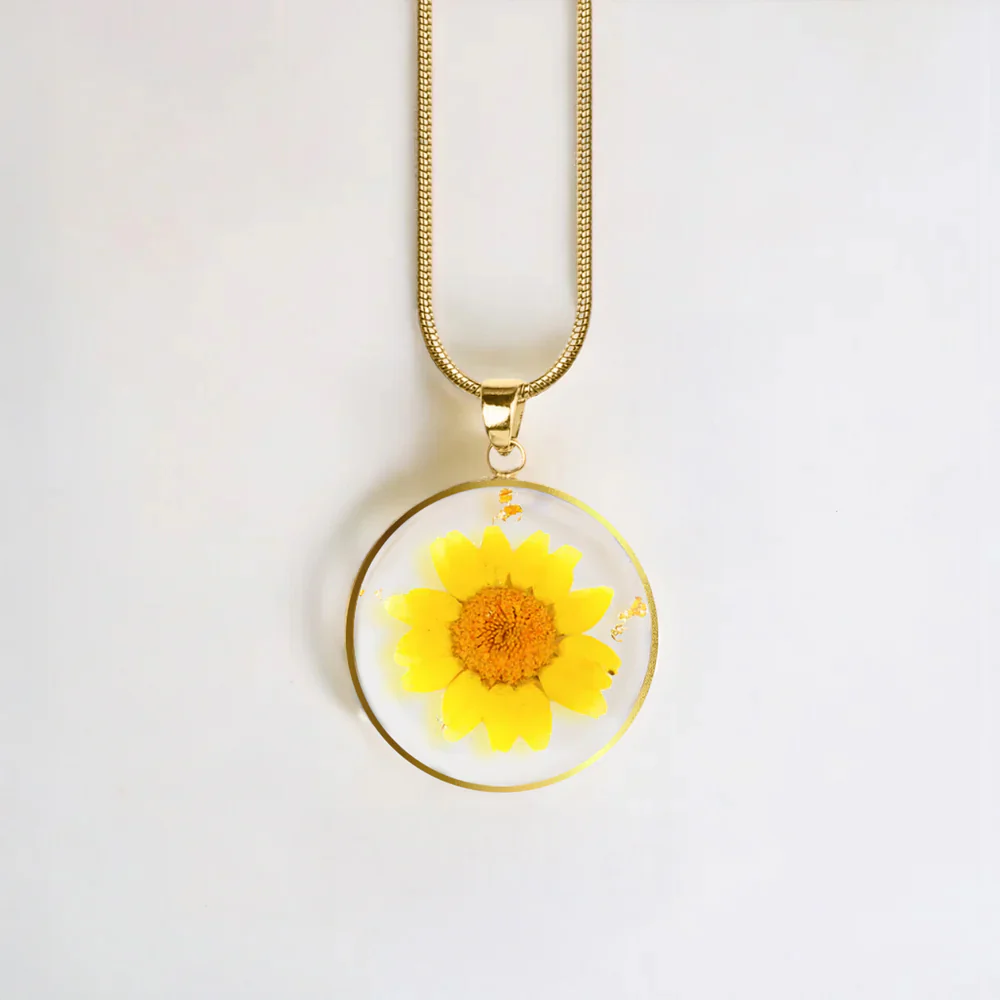 Pressed Birth Flower Necklace - Image 169