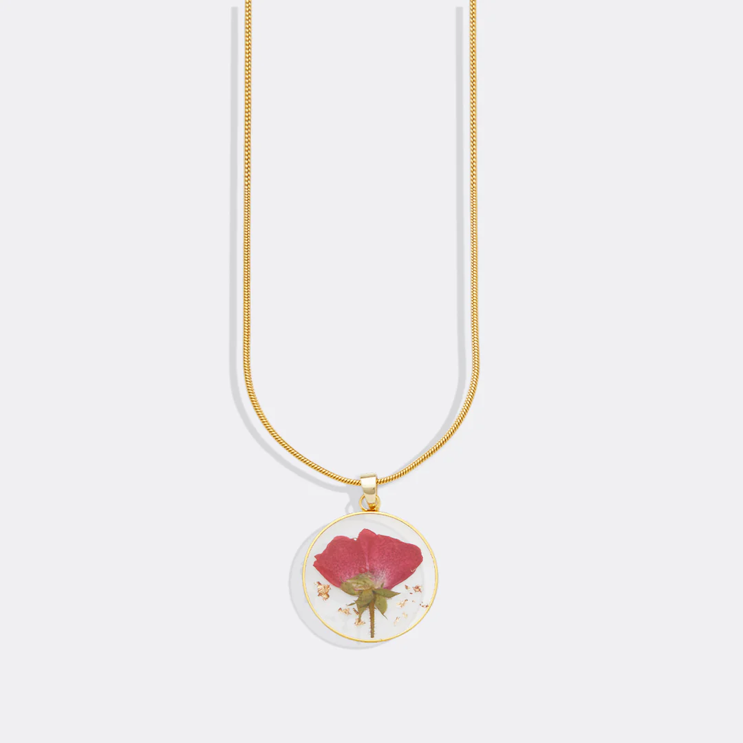 Pressed Birth Flower Necklace - Image 24