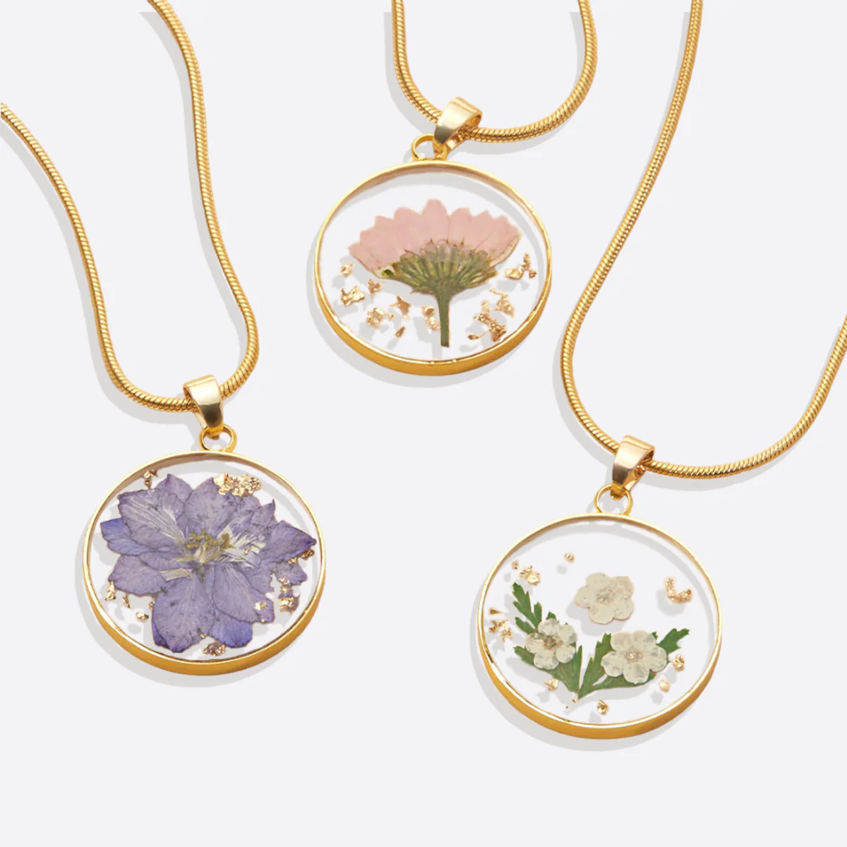 Pressed Birth Flower Necklace - Image 6