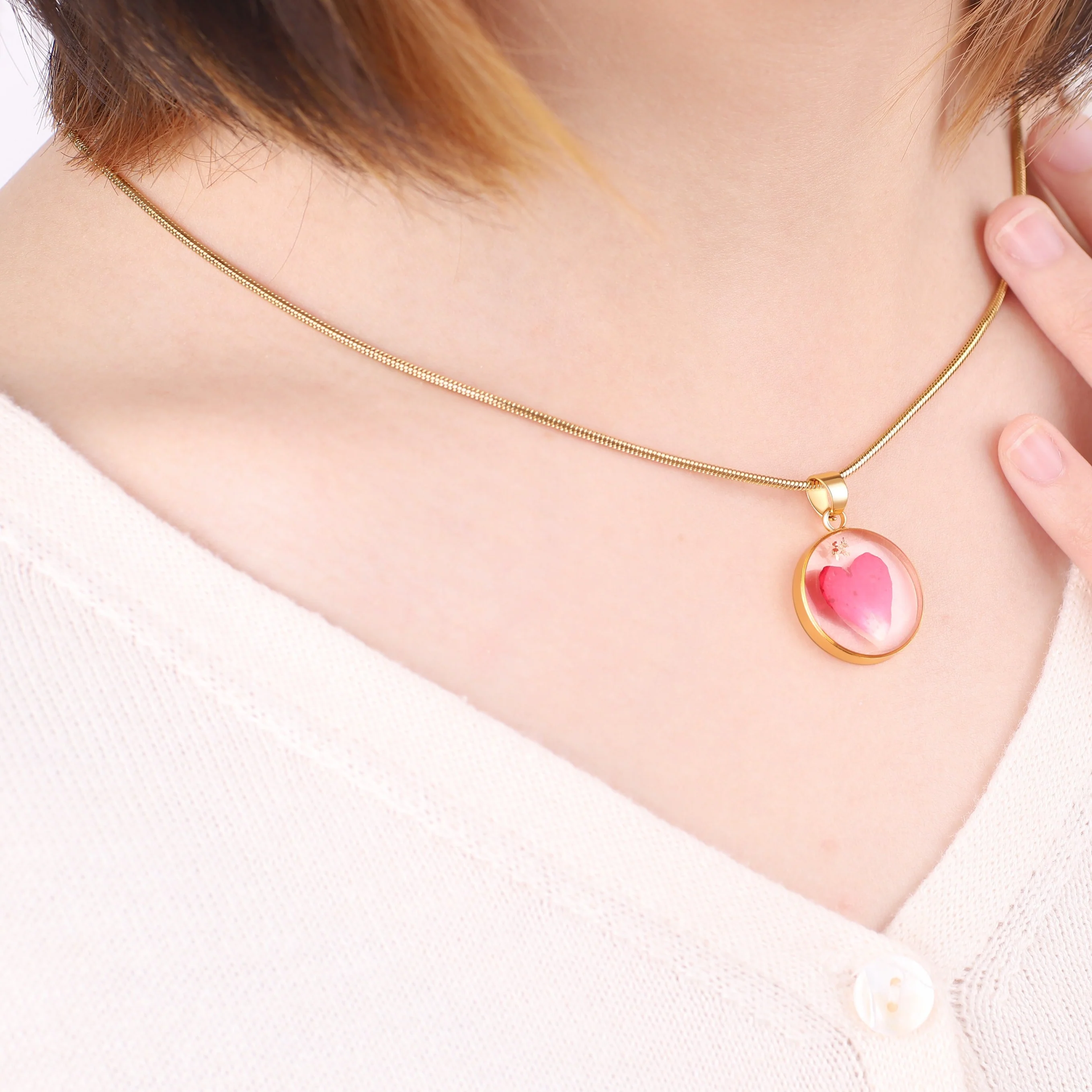 Pressed Birth Flower Necklace - Image 68