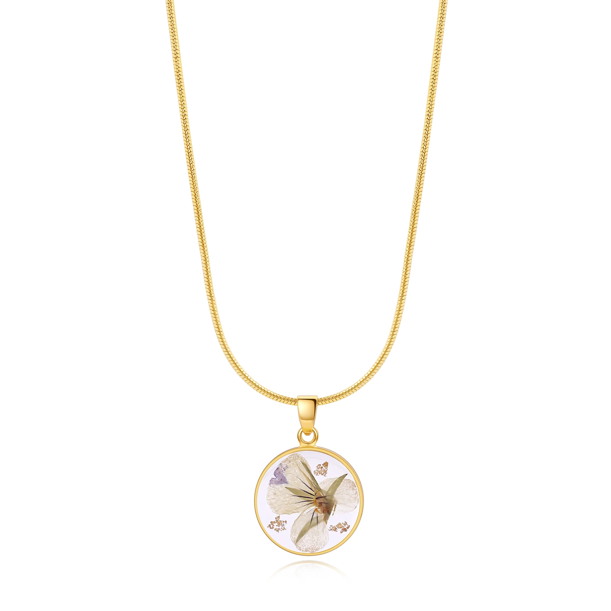 Pressed Birth Flower Necklace - Image 70
