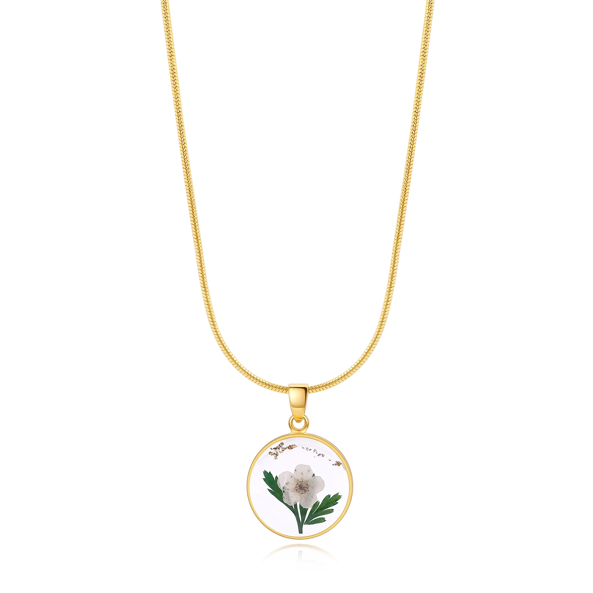 Pressed Birth Flower Necklace - Image 76