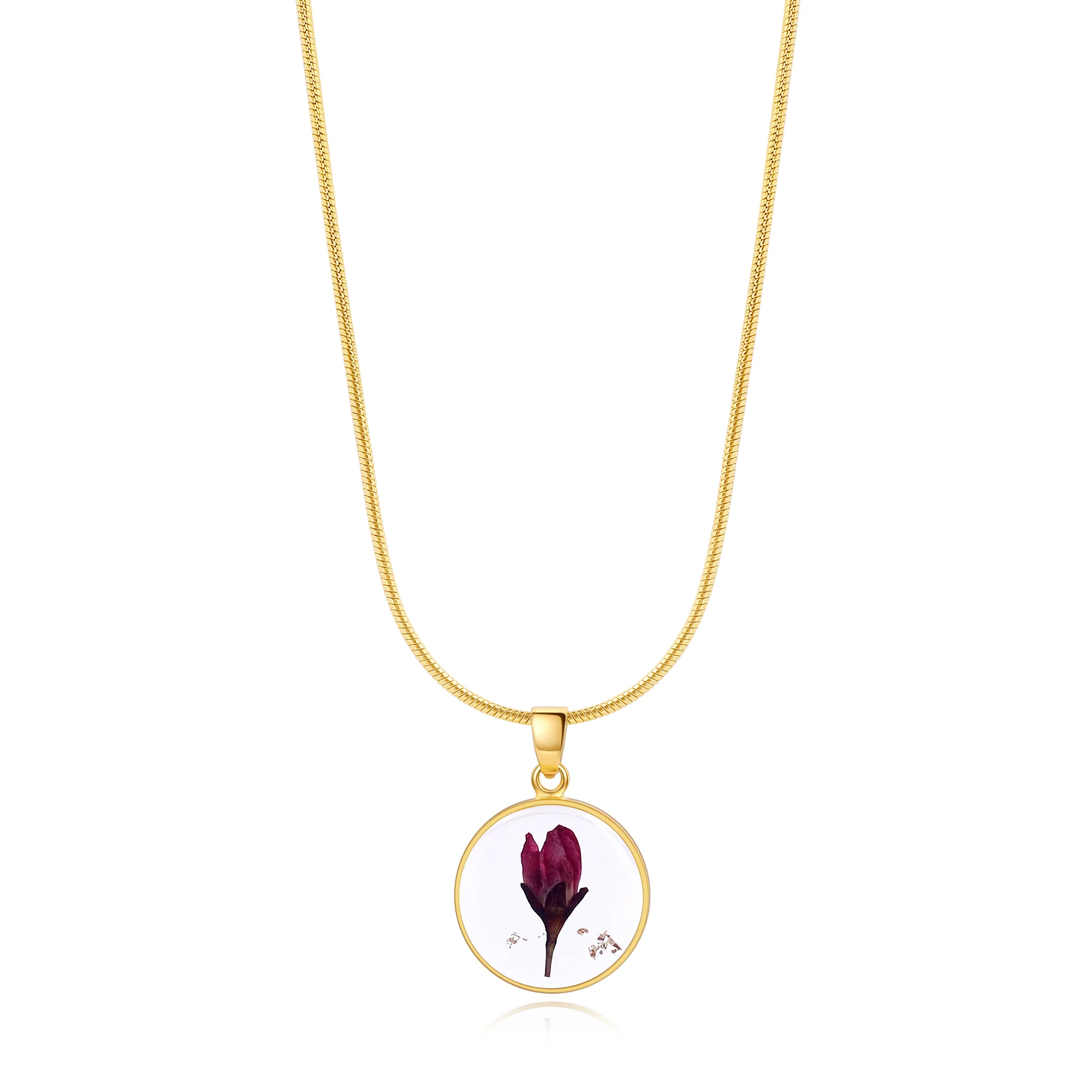 Pressed Birth Flower Necklace - Image 80