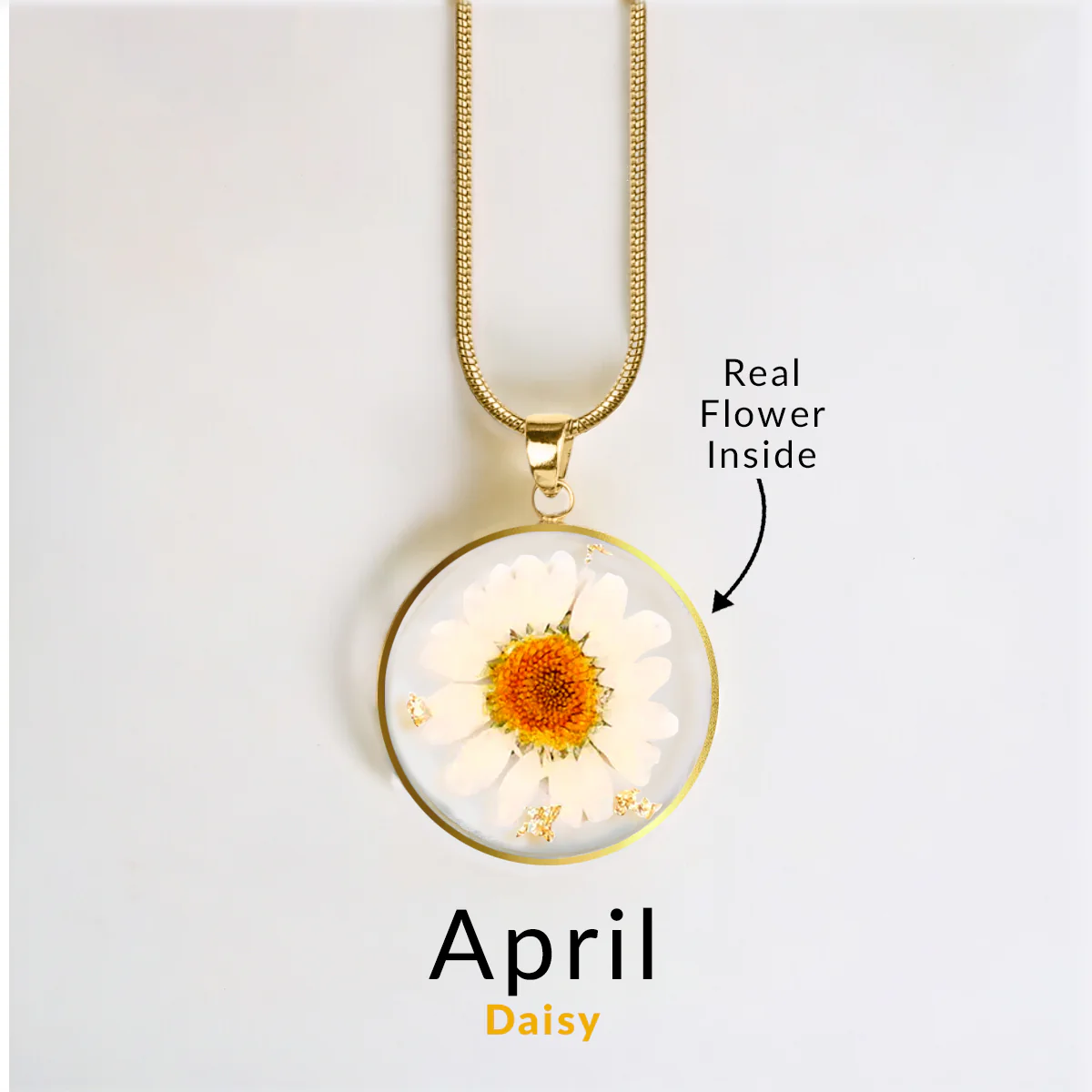 Pressed Birth Flower Necklace - Image 92