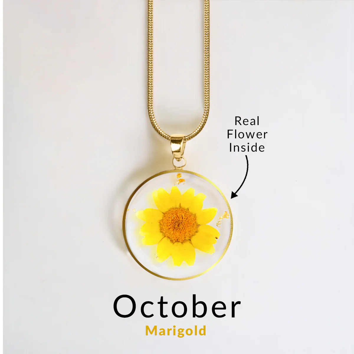 Pressed Birth Flower Necklace - Image 98