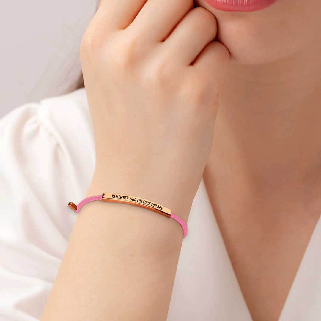 Bold Remember Who the F♥ck You Are Inspire Bracelet - Image 19