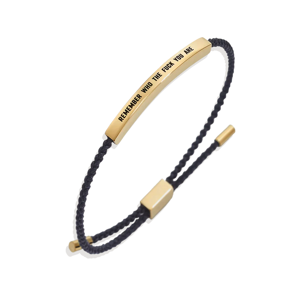Bold Remember Who the F♥ck You Are Inspire Bracelet - Image 4