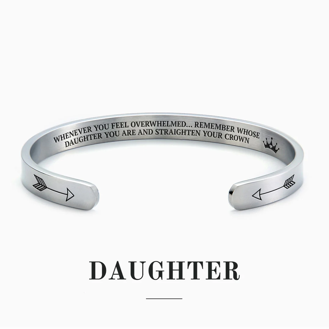 Remember Who You Are and Straighten Your Crown Personalizable Cuff Bracelet - Image 24
