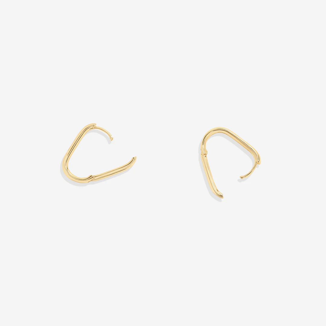 Retro Box Huggie Hoop Earrings - Image 8