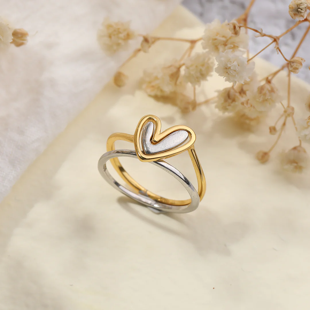 Self Love Layered Heart Ring - Image 17