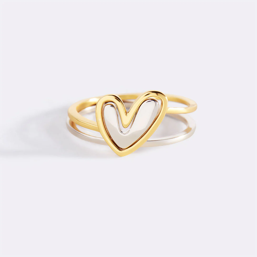 Self Love Layered Heart Ring - Image 4