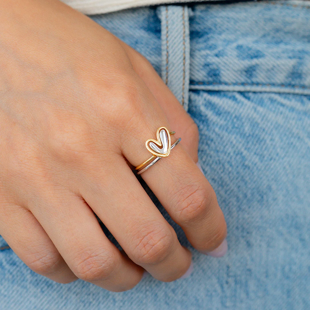 Self Love Layered Heart Ring - Image 6