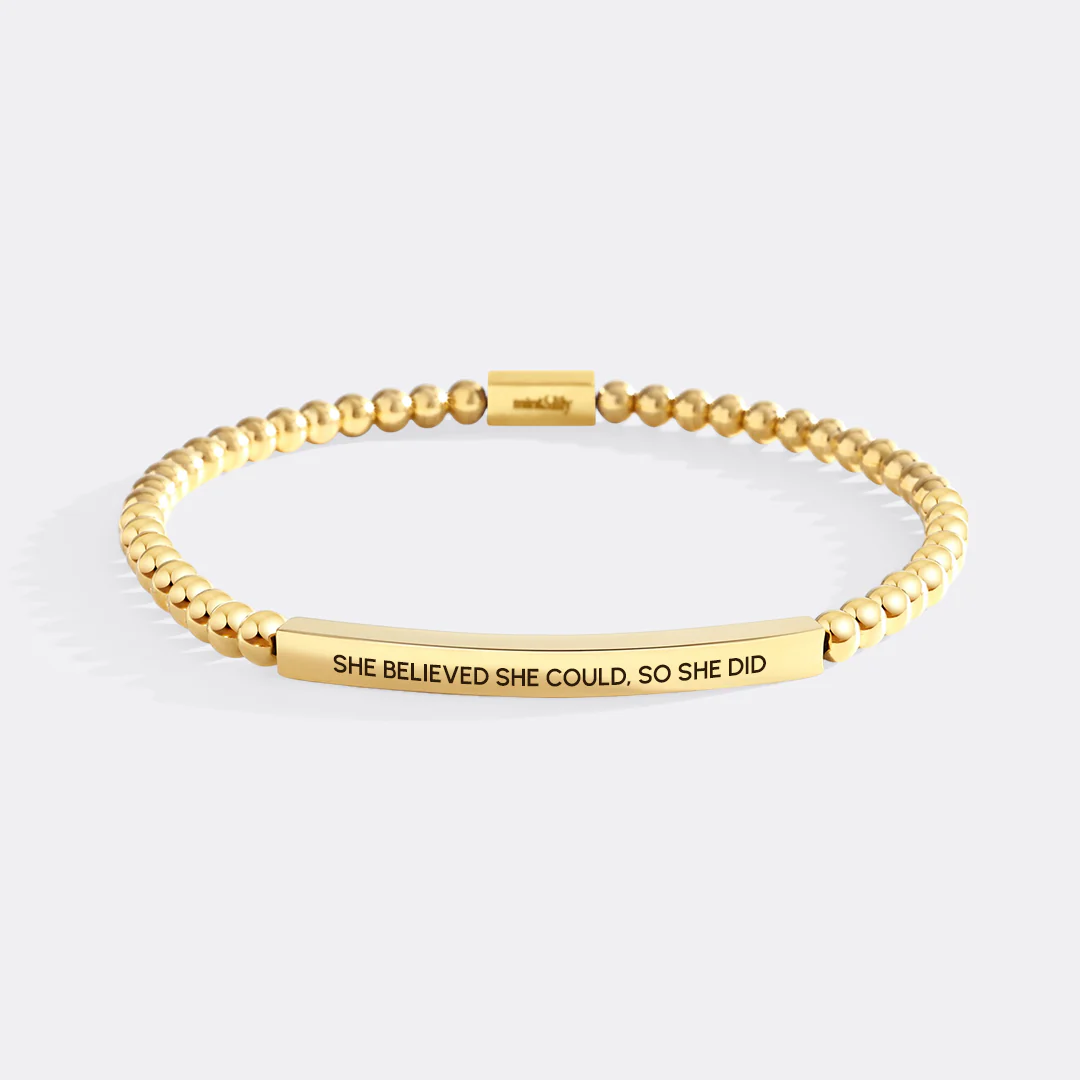 She Believed She Could, So She Did Beaded Inspire Bracelet - Image 5