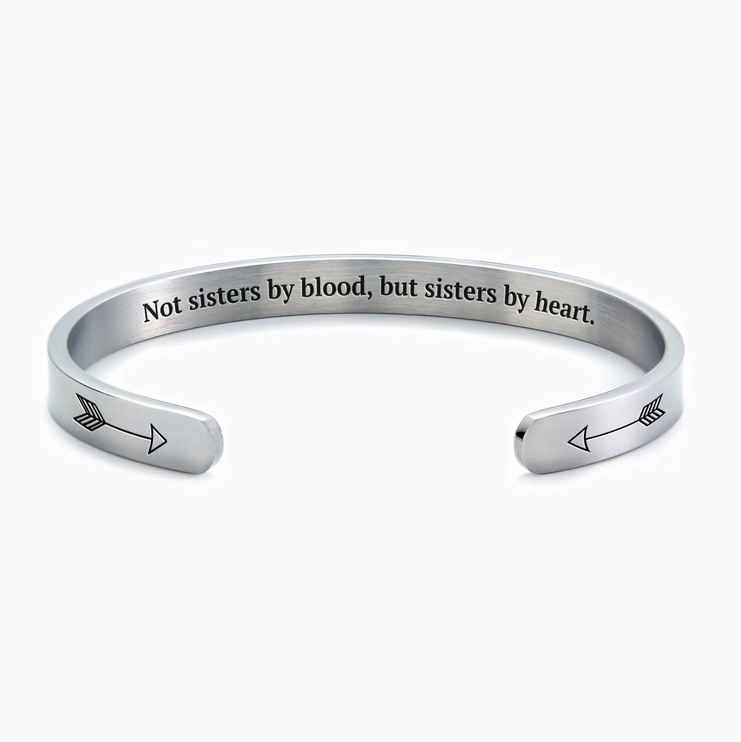 Not Sisters By Blood But Sisters By Heart Personalizable Cuff Bracelet - Image 35