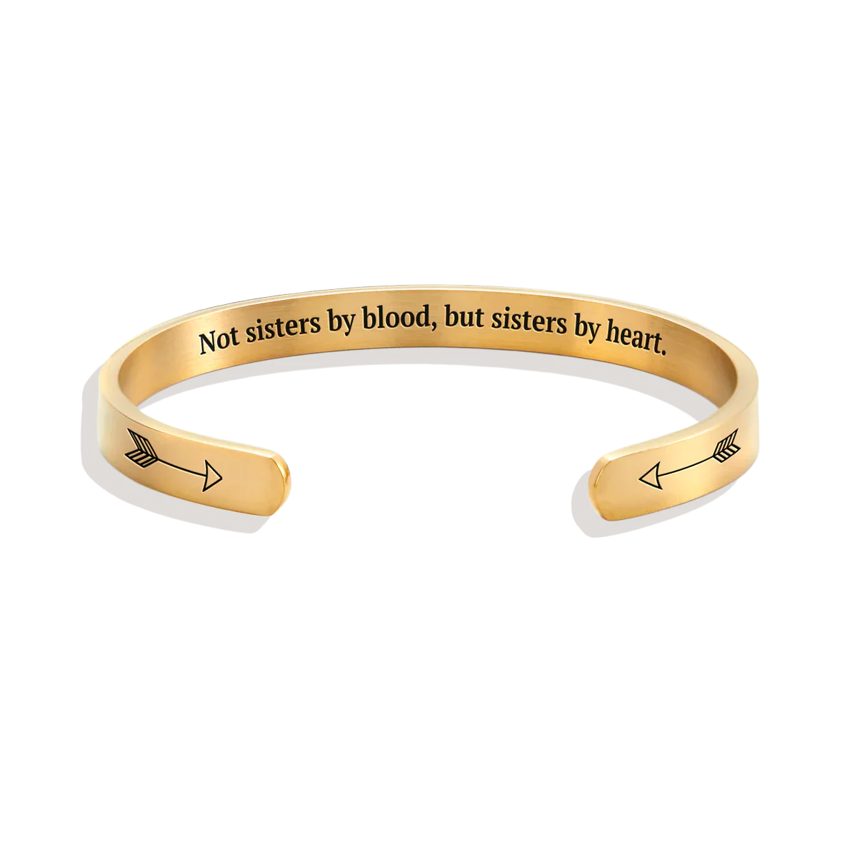 Not Sisters By Blood But Sisters By Heart Personalizable Cuff Bracelet - Image 4