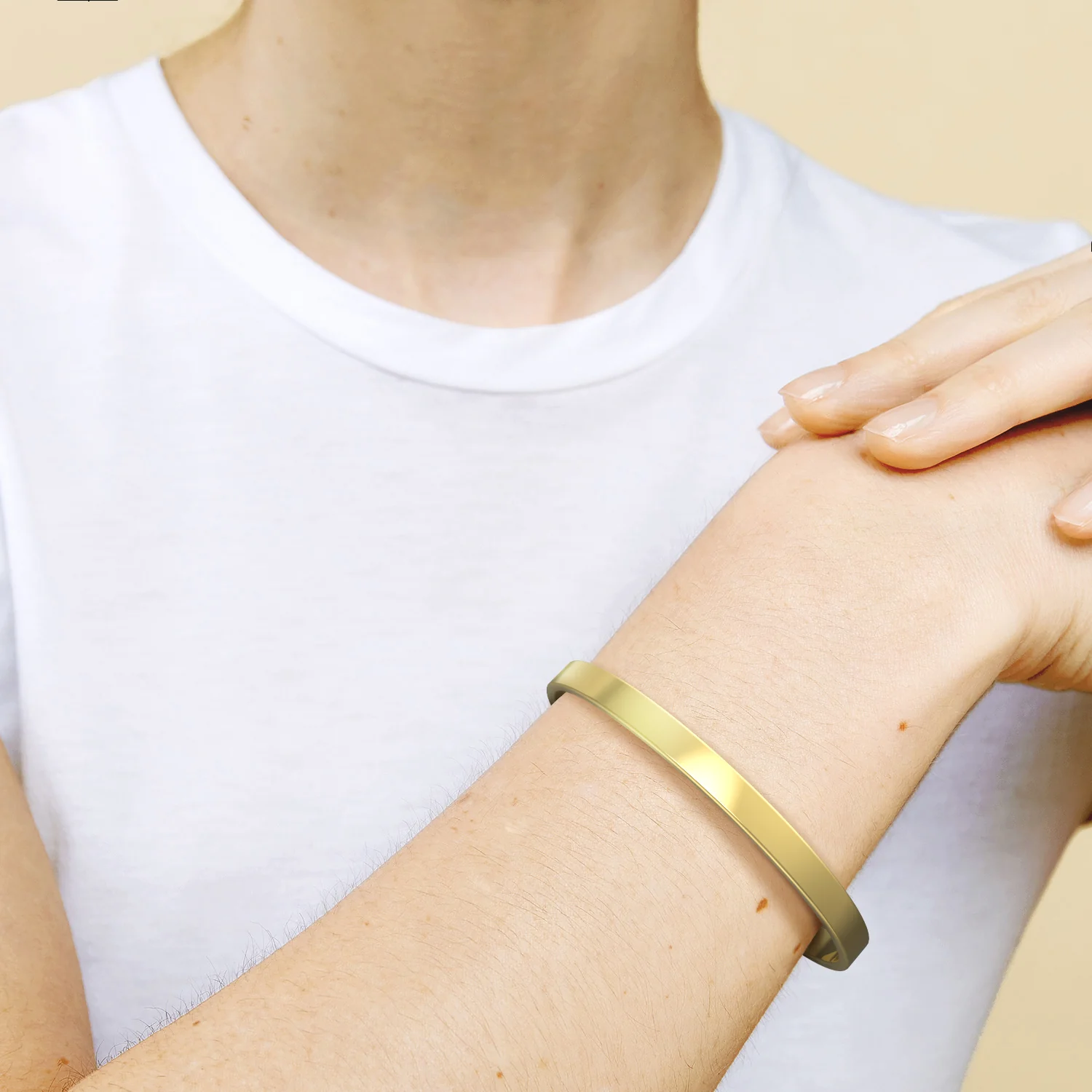 Not Sisters By Blood But Sisters By Heart Personalizable Cuff Bracelet - Image 6