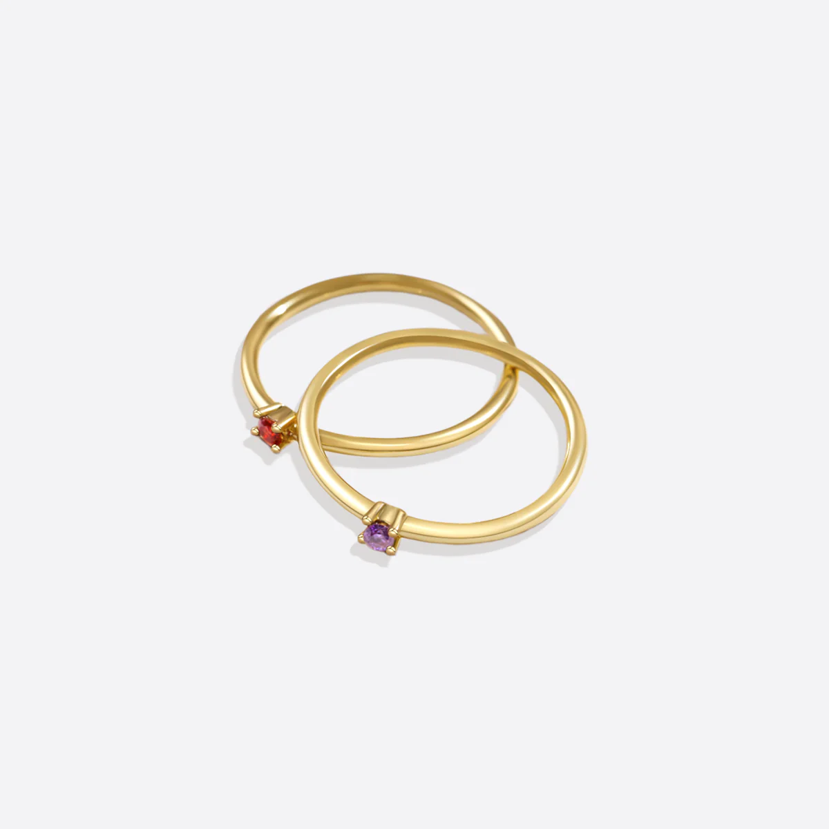 Super Dainty Birthstone Stacking Ring - Image 7