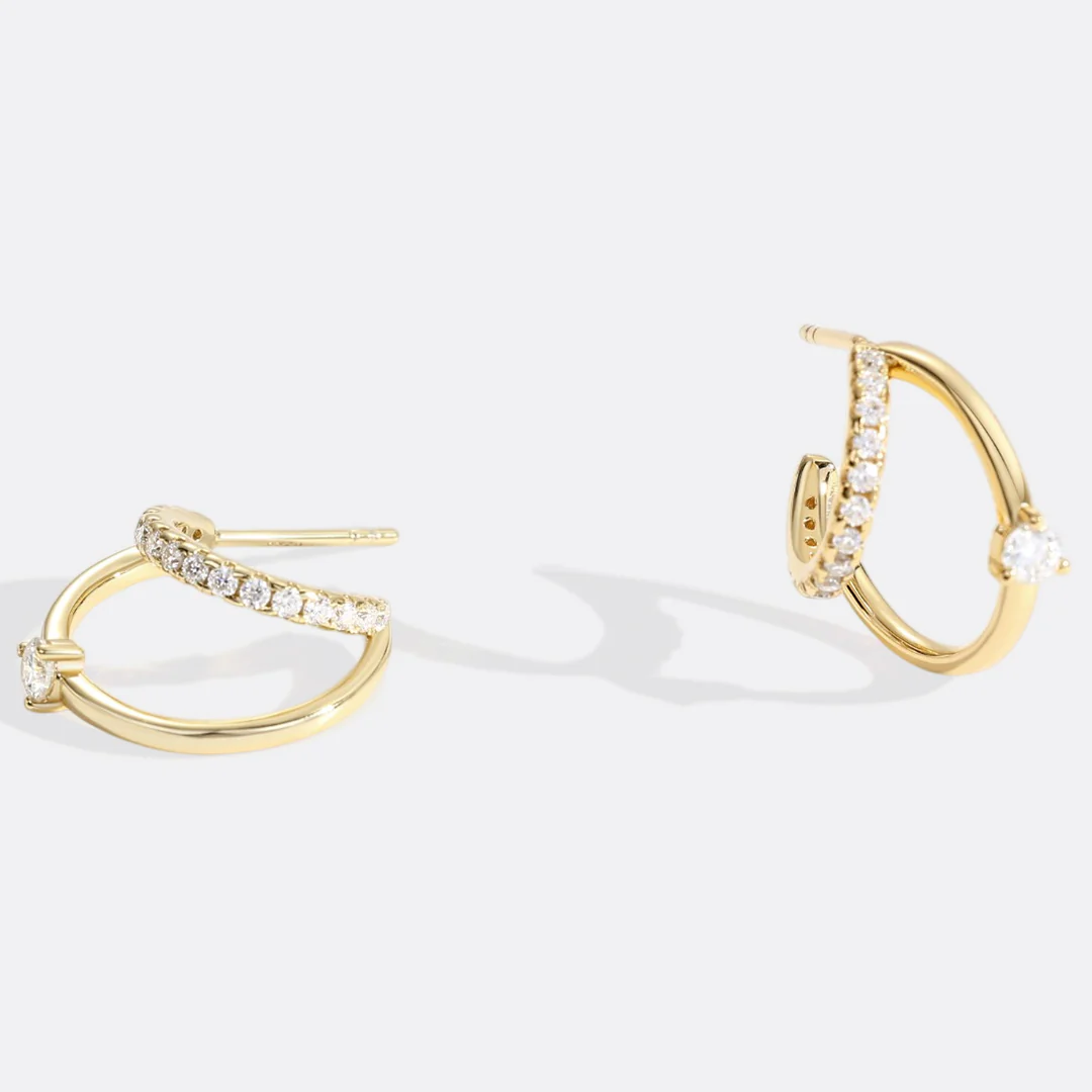 The Nova Double Hoop Earrings - Image 13