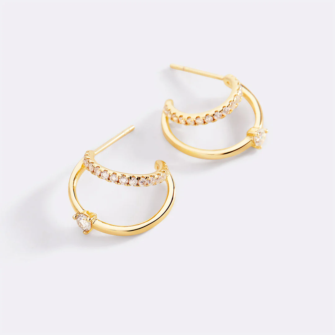 The Nova Double Hoop Earrings - Image 5