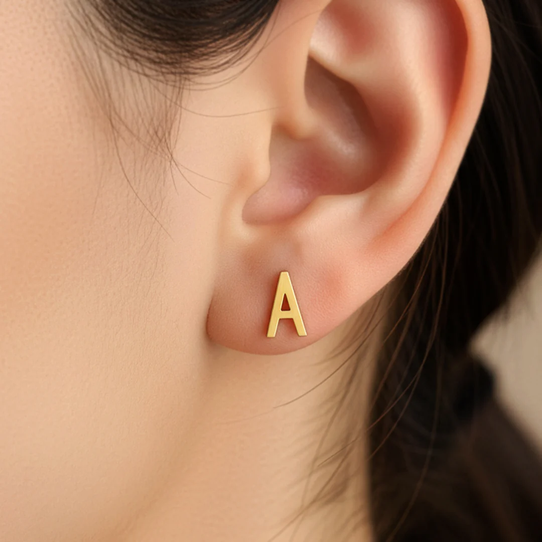 The Skinny Initial Earrings - Image 7
