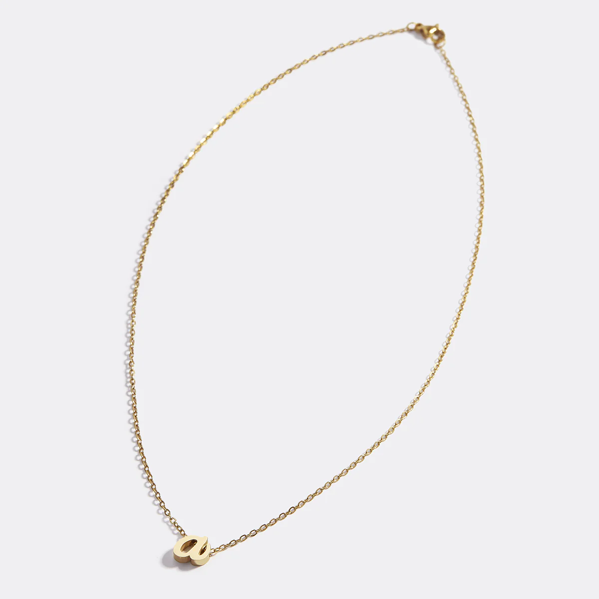 Tiny Script Initial Necklace - Image 115