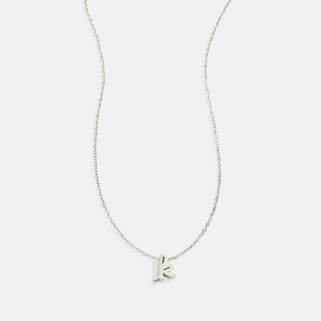 Tiny Script Initial Necklace - Image 20