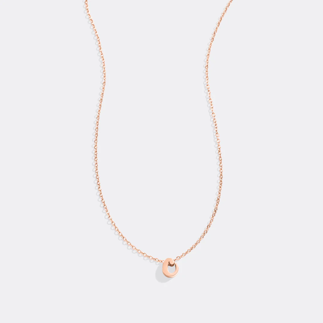 Tiny Script Initial Necklace - Image 53