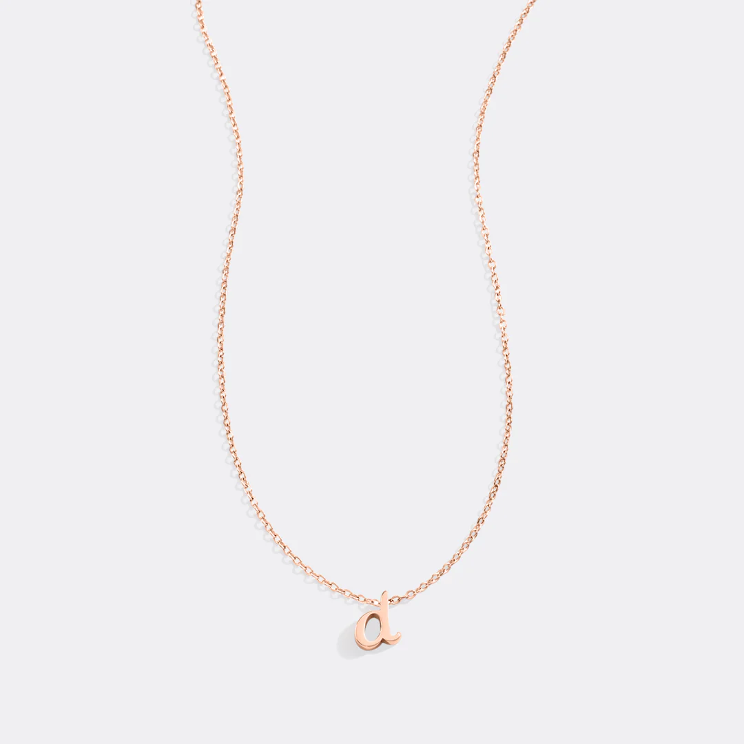 Tiny Script Initial Necklace - Image 54