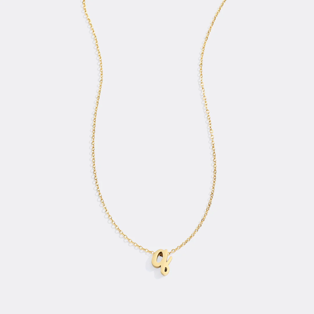 Tiny Script Initial Necklace - Image 62