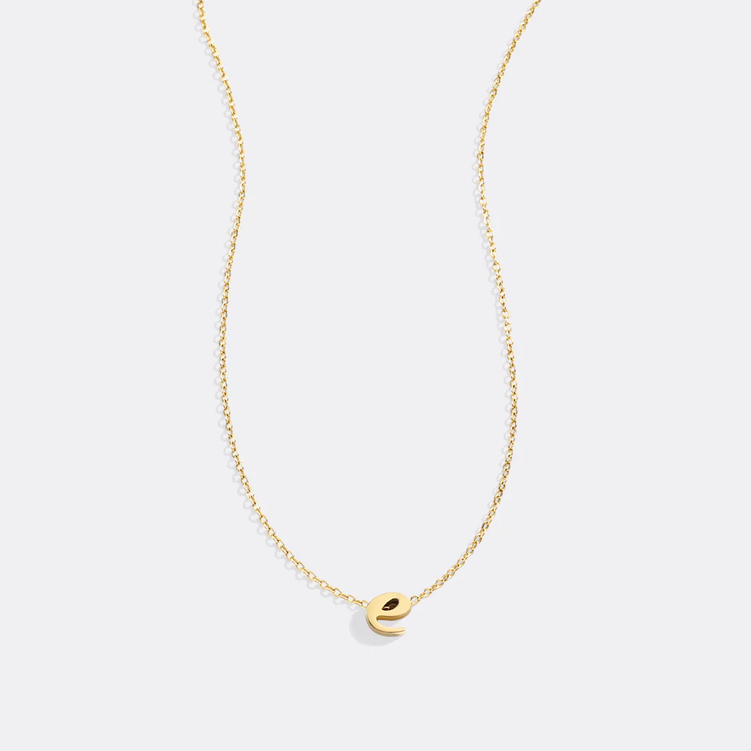 Tiny Script Initial Necklace - Image 79