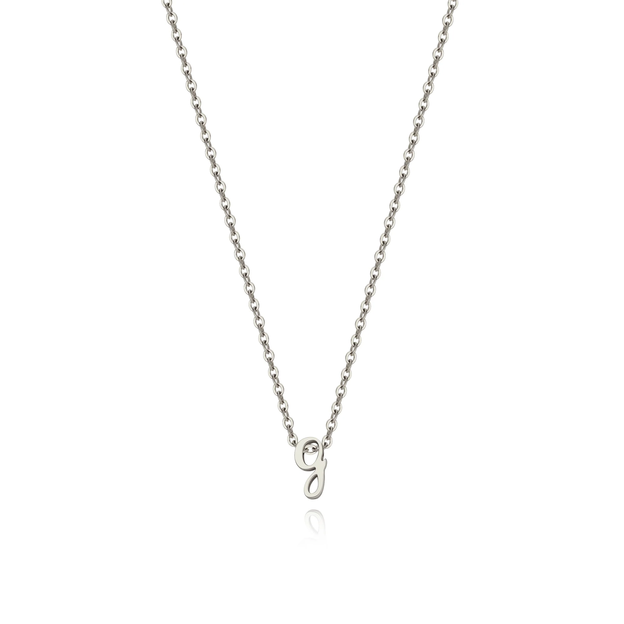 Tiny Script Initial Necklace - Image 89