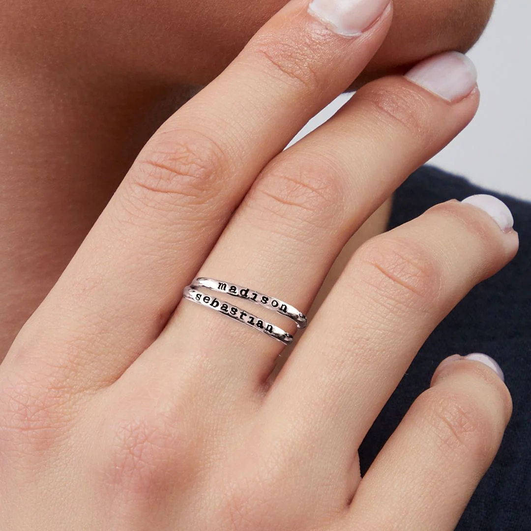 Tiny Stackable Name Ring - Image 11
