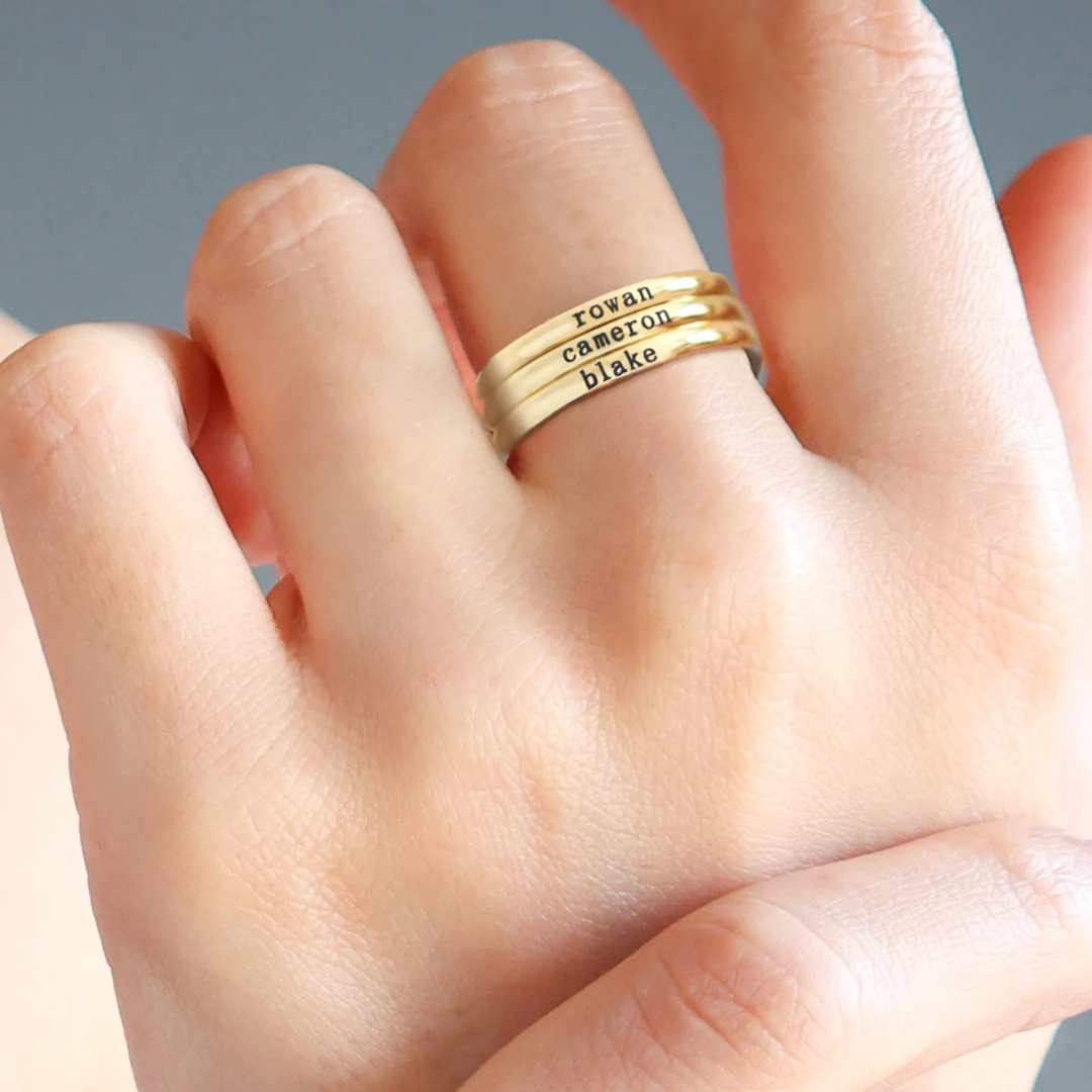 Tiny Stackable Name Ring - Image 27