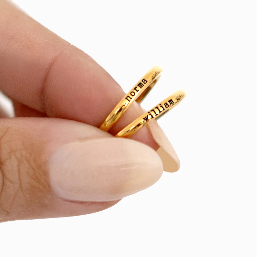 Tiny Stackable Name Ring - Image 4