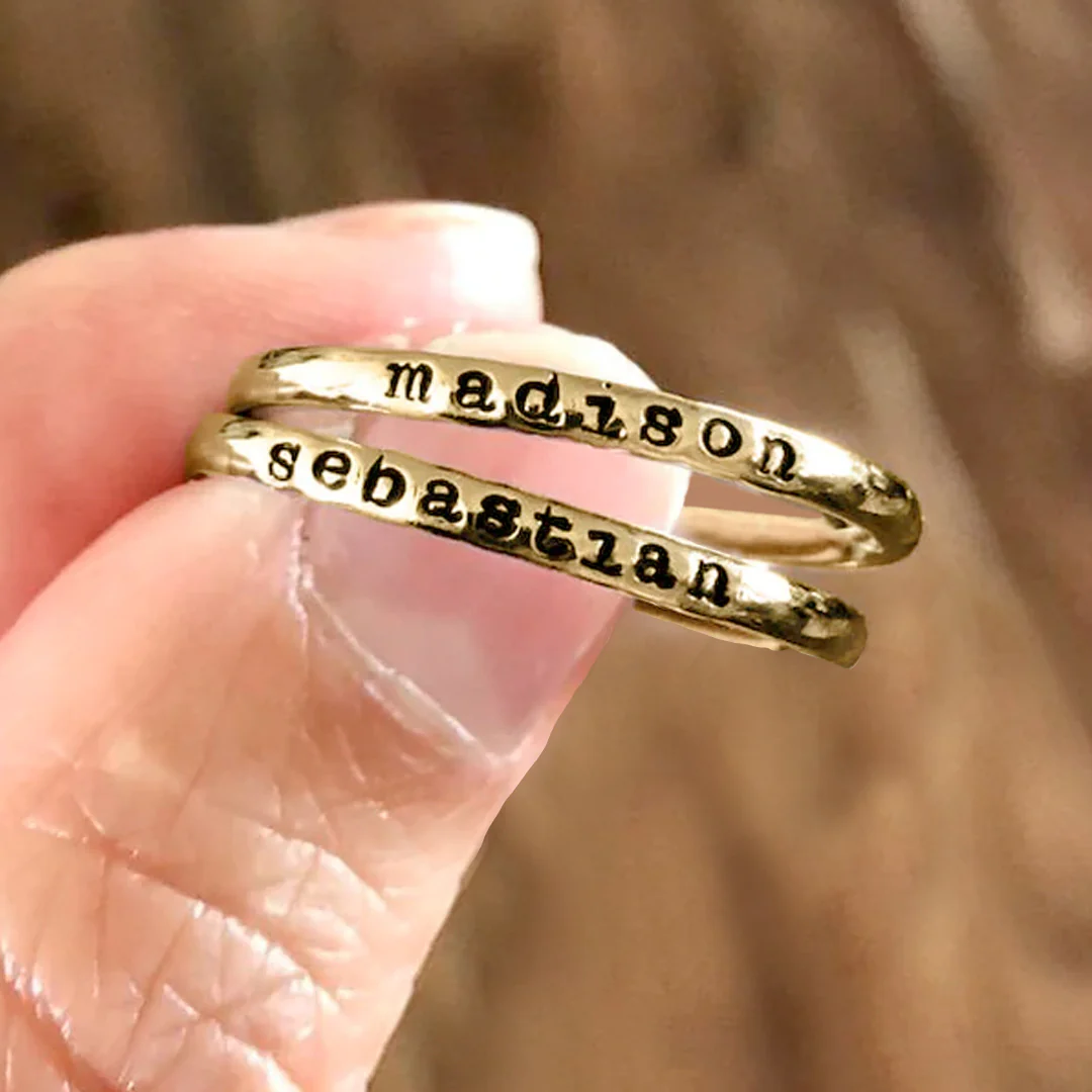 Tiny Stackable Name Ring - Image 7