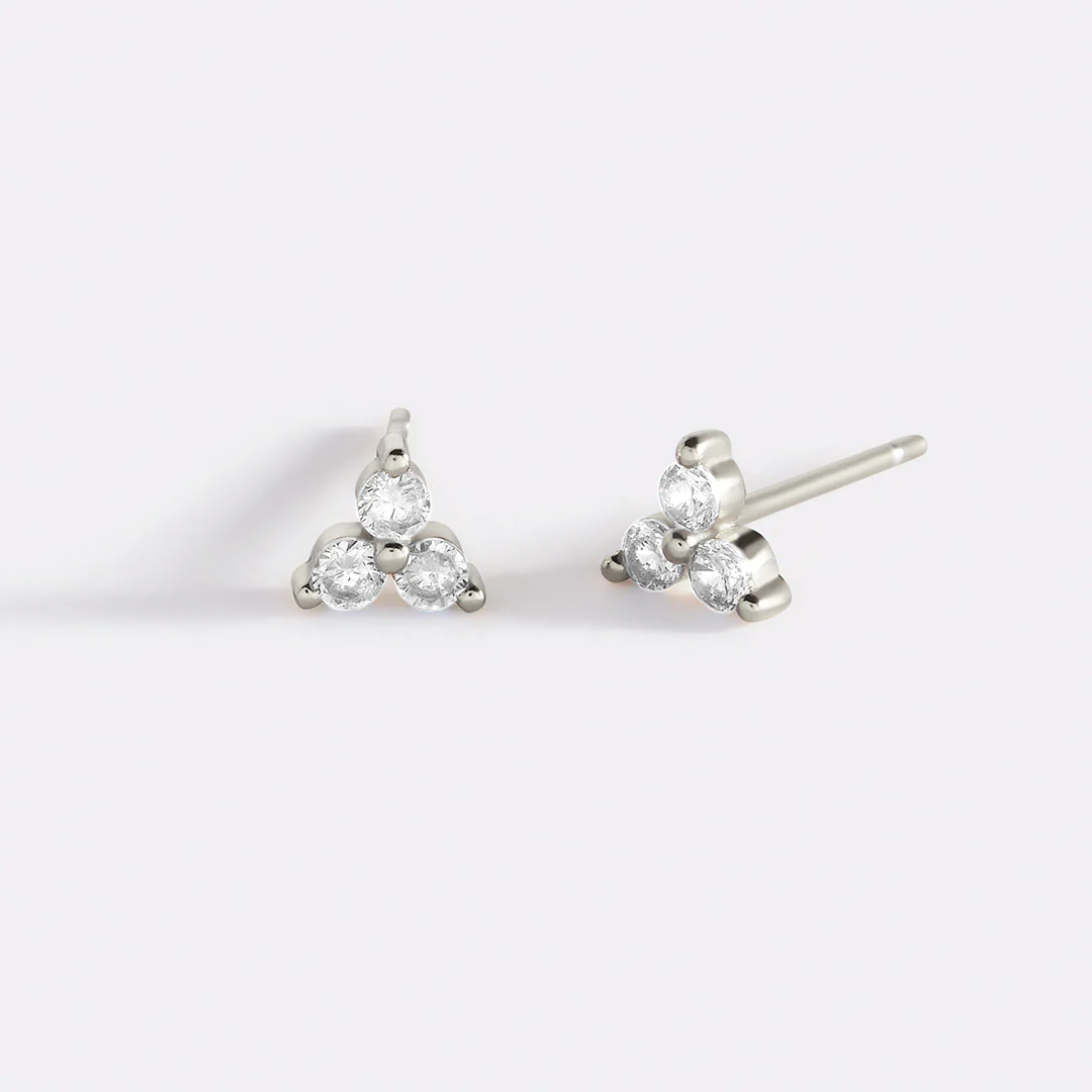Trinity Birthstone Stud Earrings - Image 56