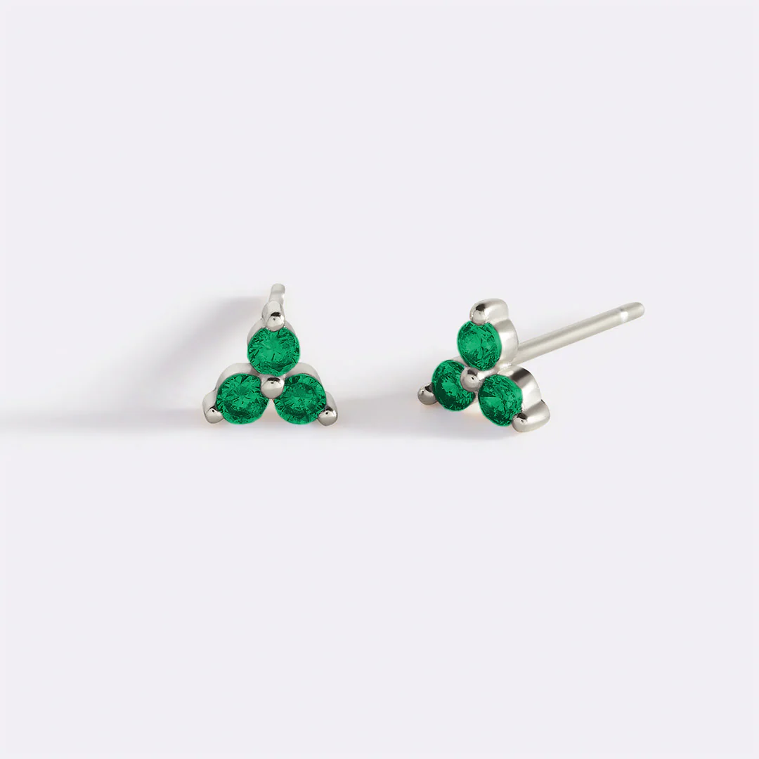 Trinity Birthstone Stud Earrings - Image 57