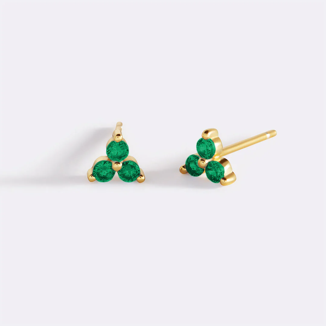 Trinity Birthstone Stud Earrings - Image 58