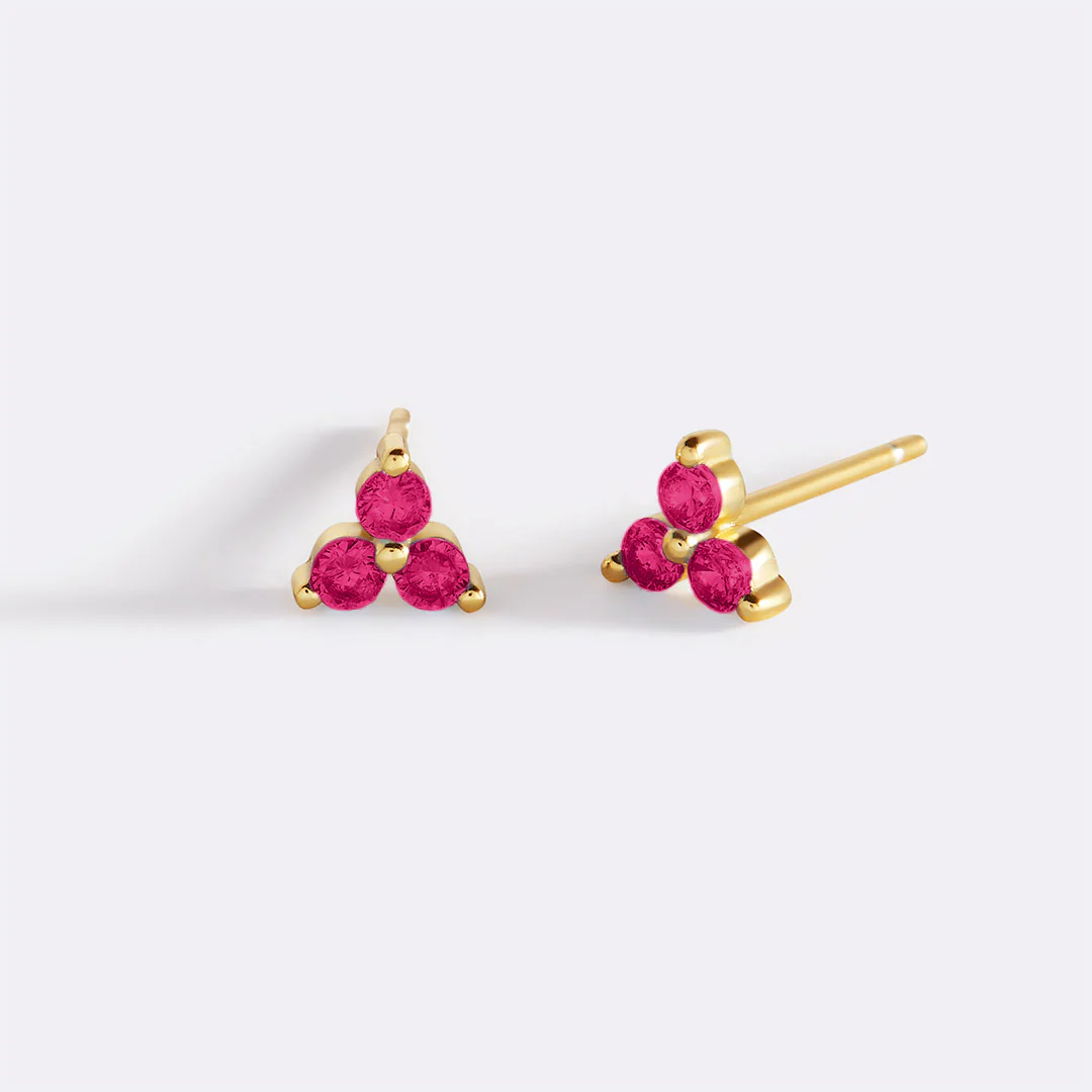 Trinity Birthstone Stud Earrings - Image 62