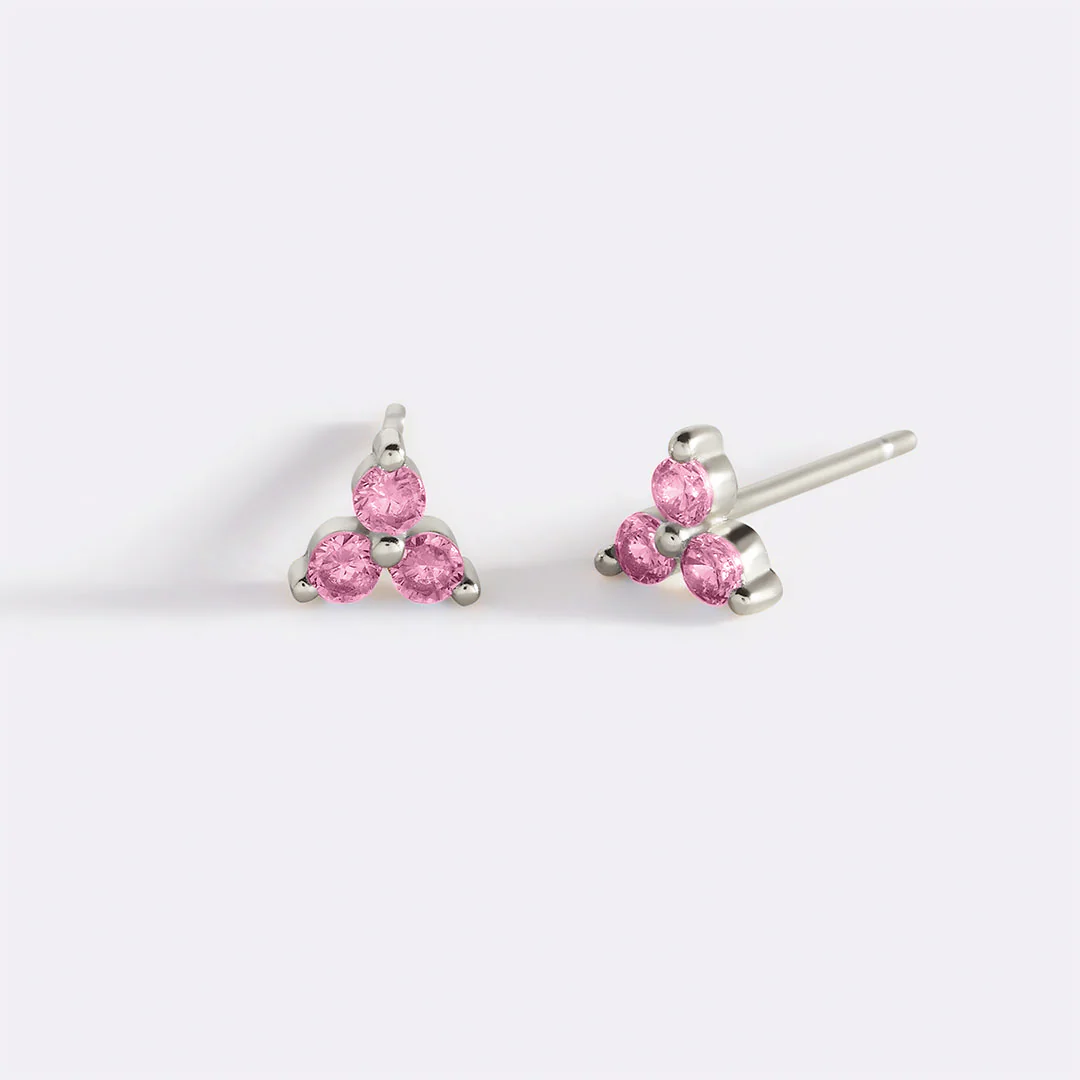 Trinity Birthstone Stud Earrings - Image 67