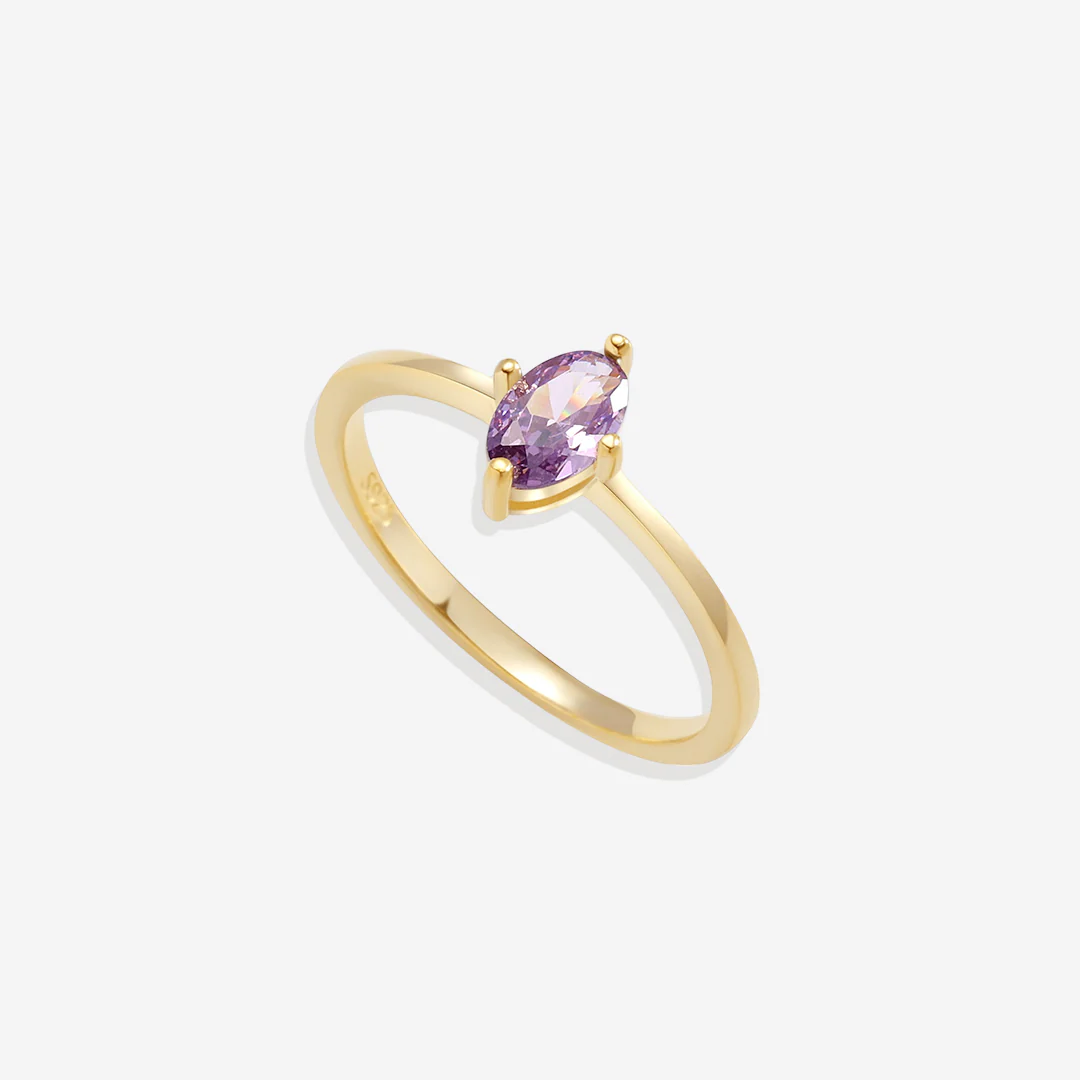 Birthstone Marquis-Cut Ring - Image 7