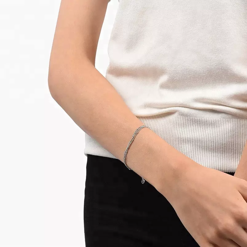 Triple Layer Satellite Chain Bracelet - Image 10
