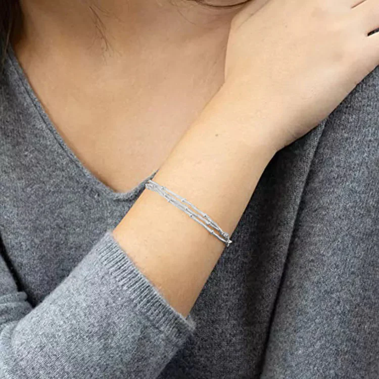 Triple Layer Satellite Chain Bracelet - Image 16