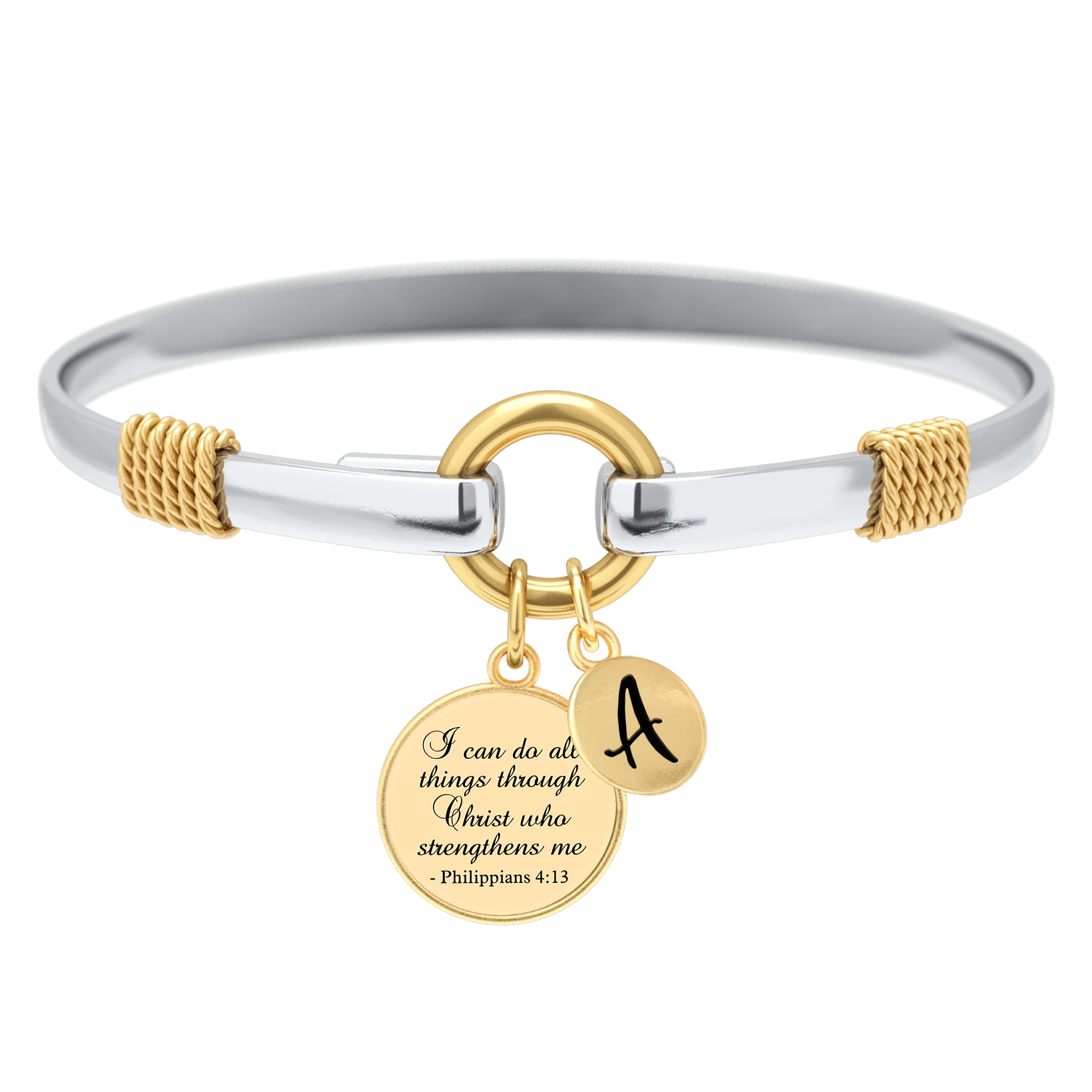 All Things Through Christ - Two-Tone Custom Charm Bracelet - Image 10