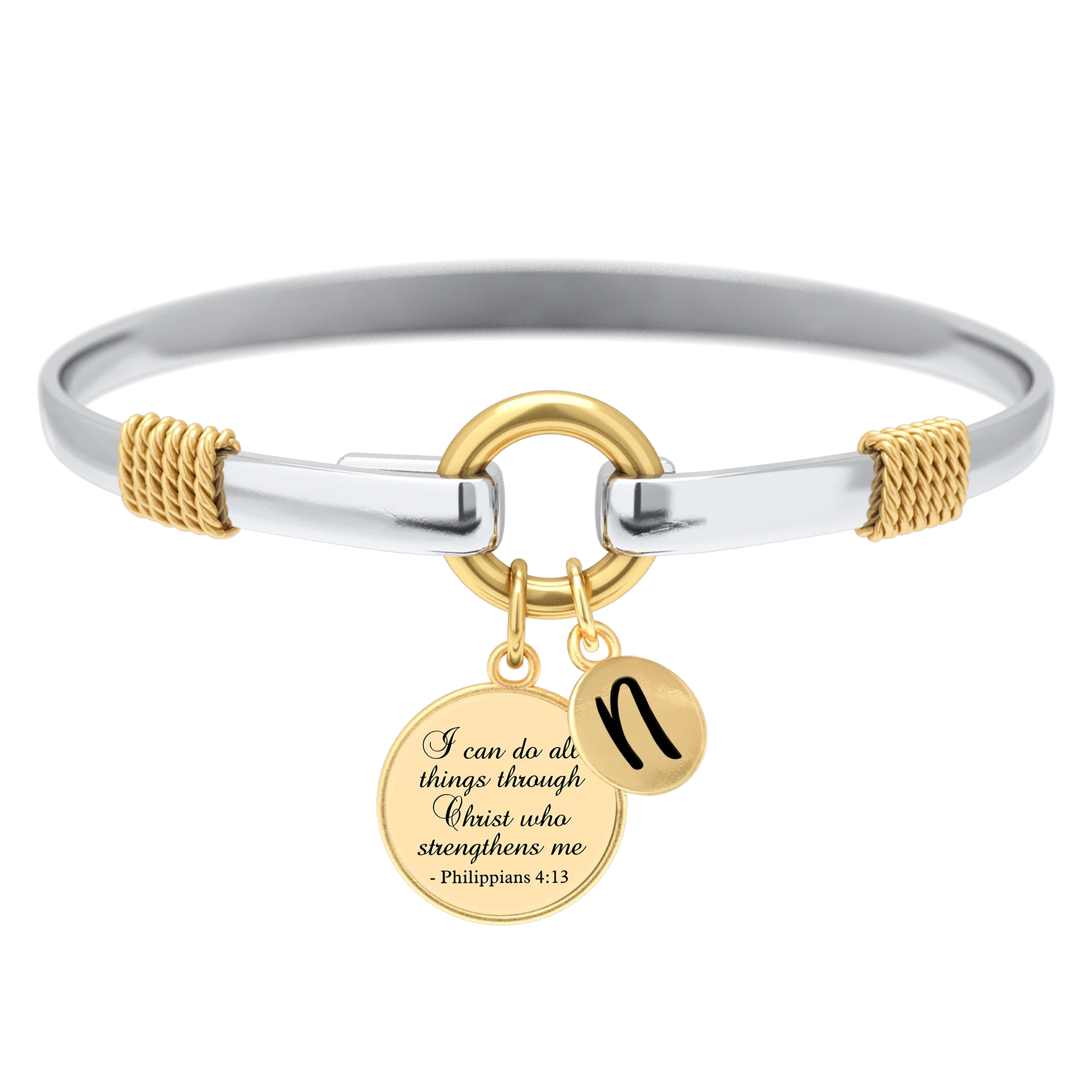 All Things Through Christ - Two-Tone Custom Charm Bracelet - Image 23
